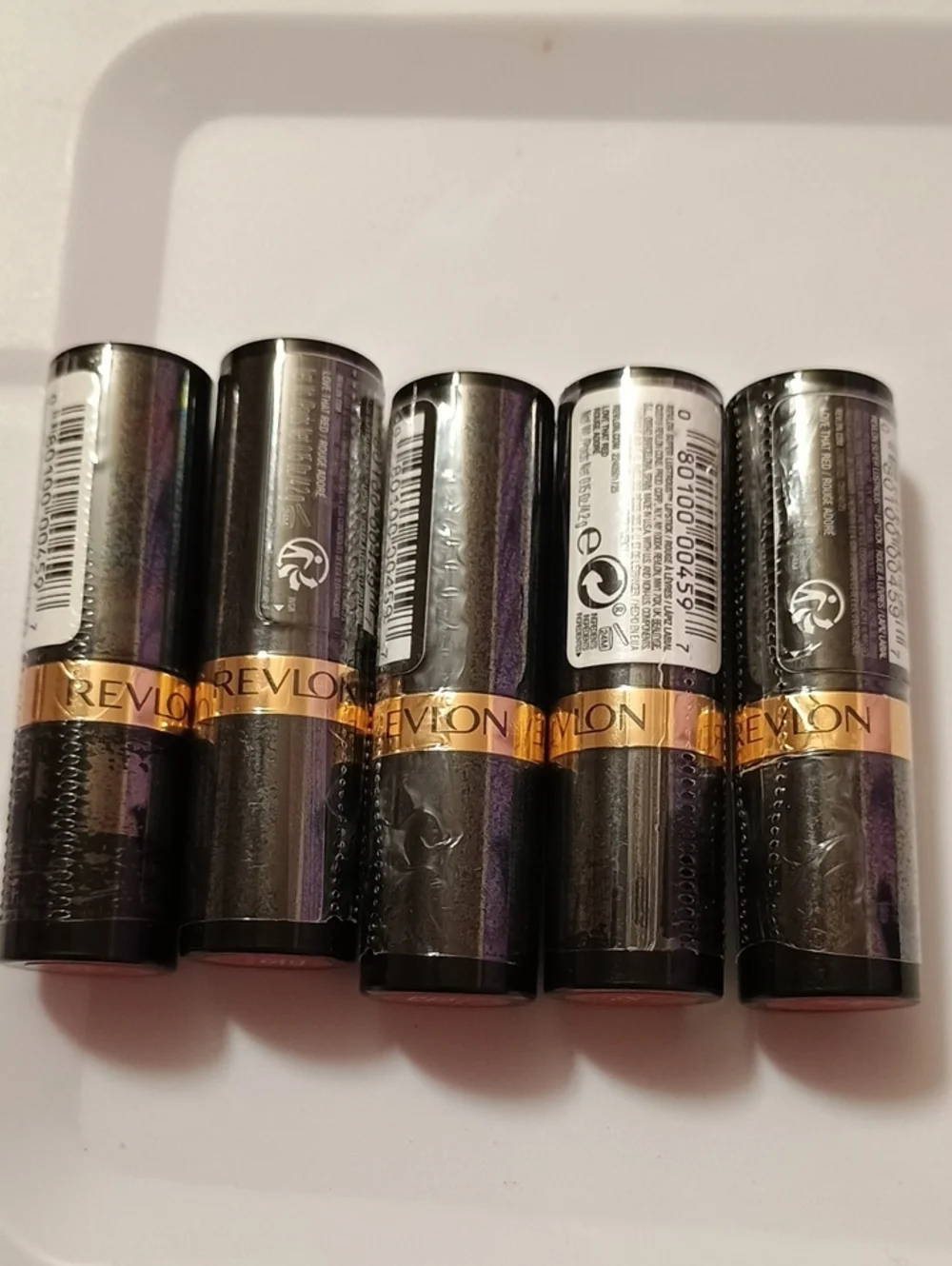 5 x Revlon Super Lustrous Lipstick, 725 Love That Red